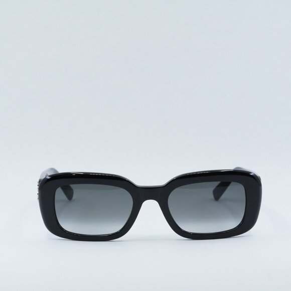 Saint Laurent SLM130 002 Sunglasses Black Rectangle Frame, Grey Lenses - Picture 7 of 13